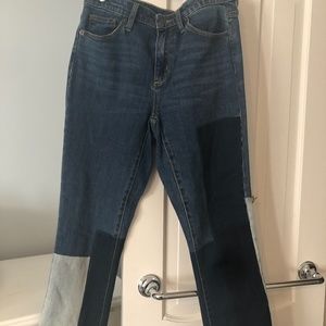 Straight Leg Flat Patch Jeans